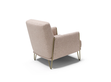 DILETTA - Fabric armchair with armrests by Max Divani - view 3